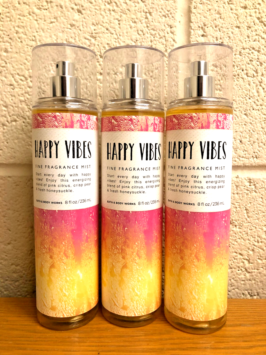 Bath & Body Works HAPPY VIBES Fine Fragrance Mist Spray Brand New