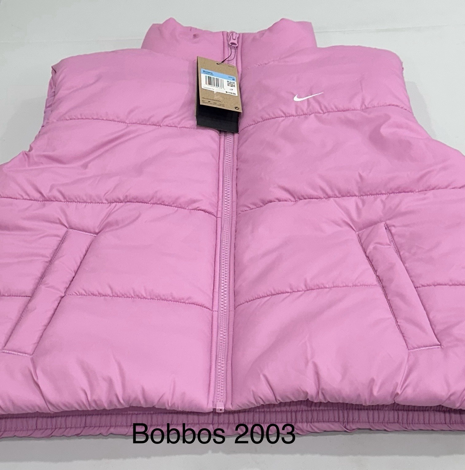 Nike Women's Sportswear Classic Puffer Therma-FIT Loose Vest, Pink, Size M