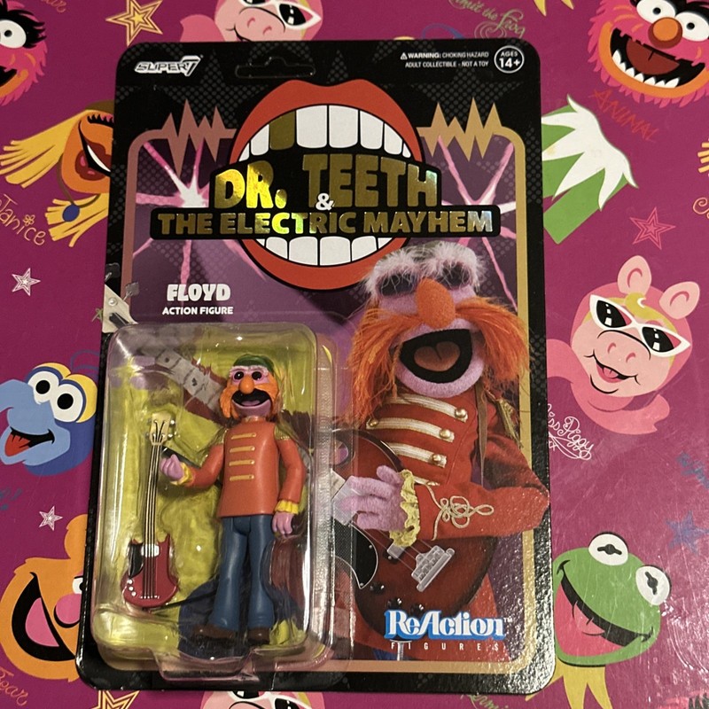 Super7 The Muppets Electric Mayhem Band Floyd - 3.75" Muppets Action Figure NIB