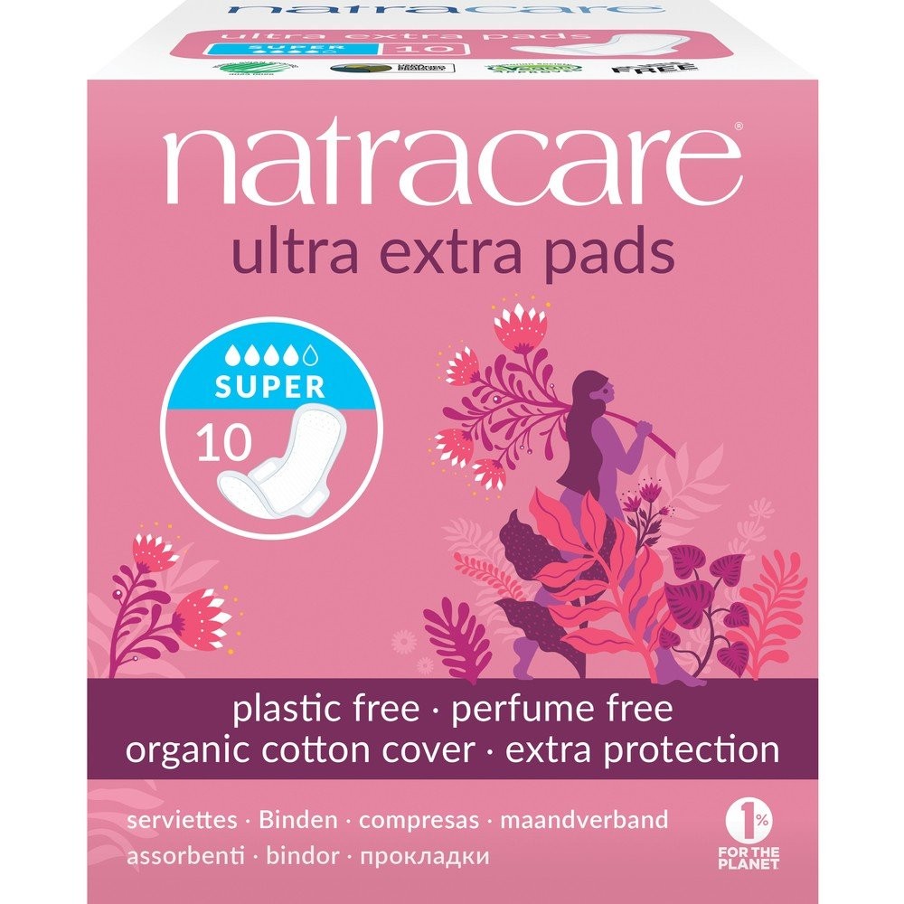 Natracare Organic Pads-Ultra Extra/Super 10 салфеток в коробке