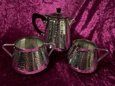 Vintage ‘Towerchrome’ Tea Pot Set with milk jug and sugar bowl