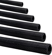 Split-Sleeve Wire Loom for High-Temperature Automotive Harness 1/2", Black