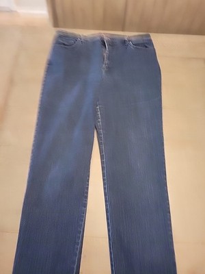 Women's Gloria Vanderbuilt Amanda Pull On Dark Blue Straight Leg Jeans Size 16M