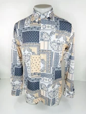 PAUL SMITH - Paisley Papier Mache Mens L (S / M) Tailored Fit Shirt - EXCELLENT