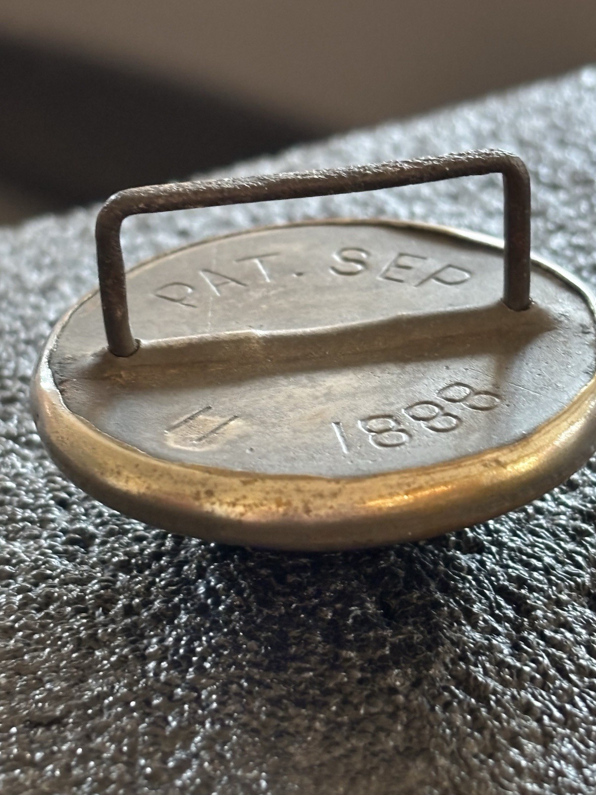 Antique Horse Bridle Rosette/ Button PAT SEP 11 1888,