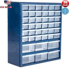 42 Compartment Plastic Storage Drawers Organizer Desktop/Wall Mount Container US