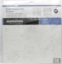 Creative Imaginations Die Cut Chipboard Shapes Embellishments 102pcs Holiday 12"