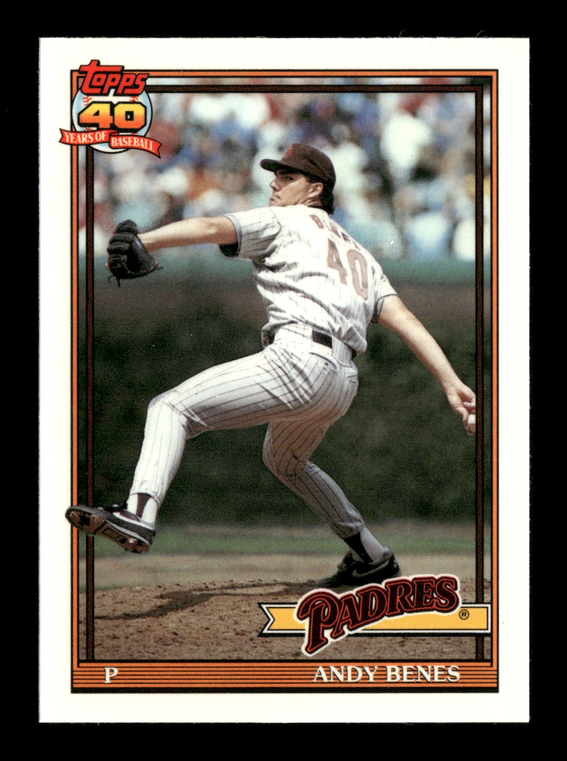 1991 Topps TIFFANY - GLOSSY #307b Andy Benes San Diego Padres