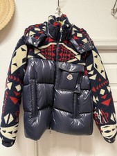 Moncler Thymele Mens Navy Blue Teddy Hooded D...
