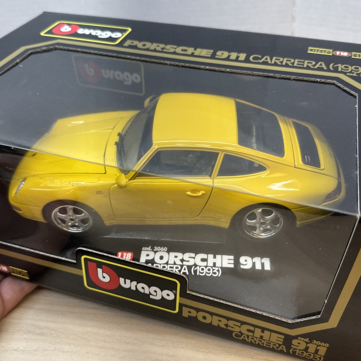 1993 Porsche 911 Carrera Bburago Toy Die Cast Metal Factory Built