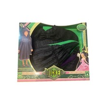Wicked Deluxe Elphaba Black Dress  Accessories Costume Size 4-6