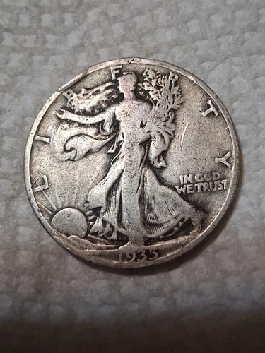 1935 D Walking Liberty Half Dollar In VG To F Condition In My Opinion. #441