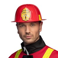 Feuerwehr-Helm Fire Chief Rot Fasching Helm FüR Erwachsene Karneval-KostüM
