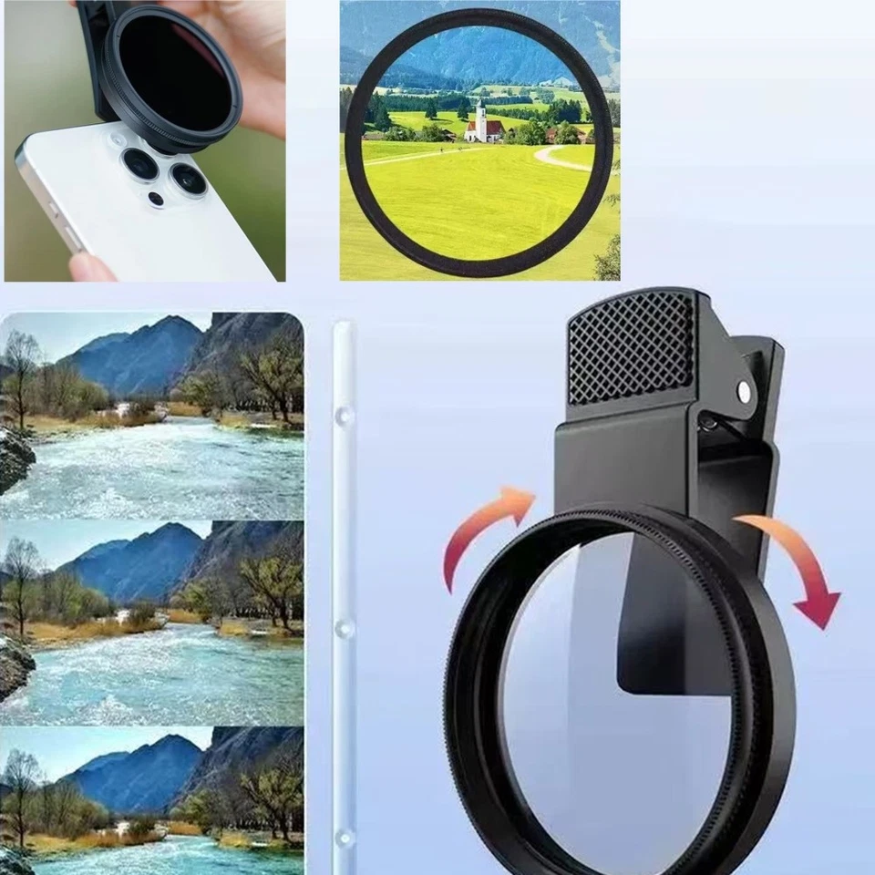 52mm Clip-on CPL Filter Polarizing for Phone Universal Circular Polarizer Lens, - Image 3 of 4