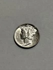 1944-P Philadelphia Mercury Winged Head Liberty Dime US 10c Silver Coin UNC