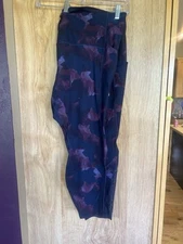 All In Motion Sculpted Linear Purple Camo High Waist 7/8 Leggings -- Women's 3x