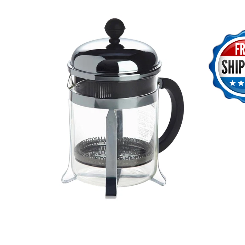 Bodum 17Oz Chambord French Press Coffee Maker High-Heat Borosilicate Glass