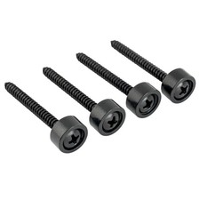 Musiclily Pro 4Pcs Black 12mm Steel Guitar Bass Neck Ferrule Joint Bushing Bolt