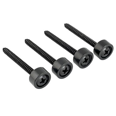 Musiclily Pro 4Pcs Black 12mm Steel Guitar Bass Neck Ferrule Joint Bushing Bolt