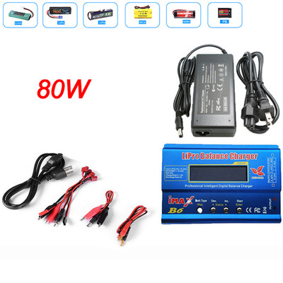 80W Fast Digital Balance Charger for iMAX B6 AC LCD RC LiPo LiFe NiCD Battery