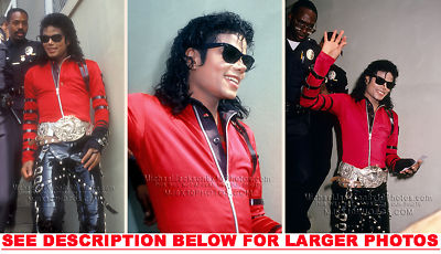 MICHAEL JACKSON GREETING FANS OFFSTAGE 3RARE8x10 PHOTOS