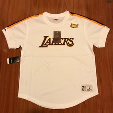 MITCHELL AND NESS L.A. LAKERS 2000 FINALS RETRO WARMUP JERSEY MENS SZ LARGE