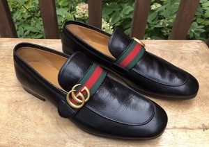 leather loafer with gg web