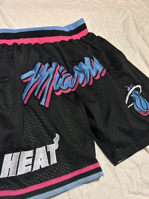 Vintage Miami Heat Just Don Vice Retro Design Embroidered Shorts