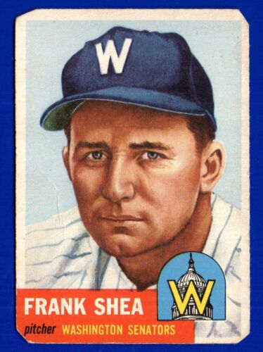 FRANK SHEA senators 1953 TOPPS #164