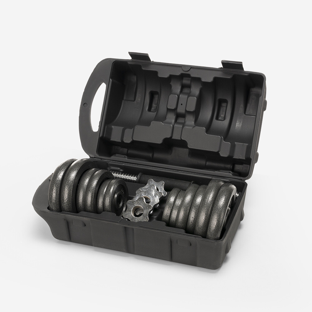 Kit de mancuernas de gimnasio con estuche de 20 kg Hércules M...
