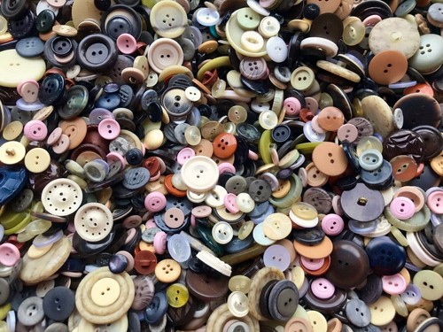Buttons 1KG Mixed Button Wholesale Assorted Brown Black Cream White Grey (G) - Picture 19 of 24