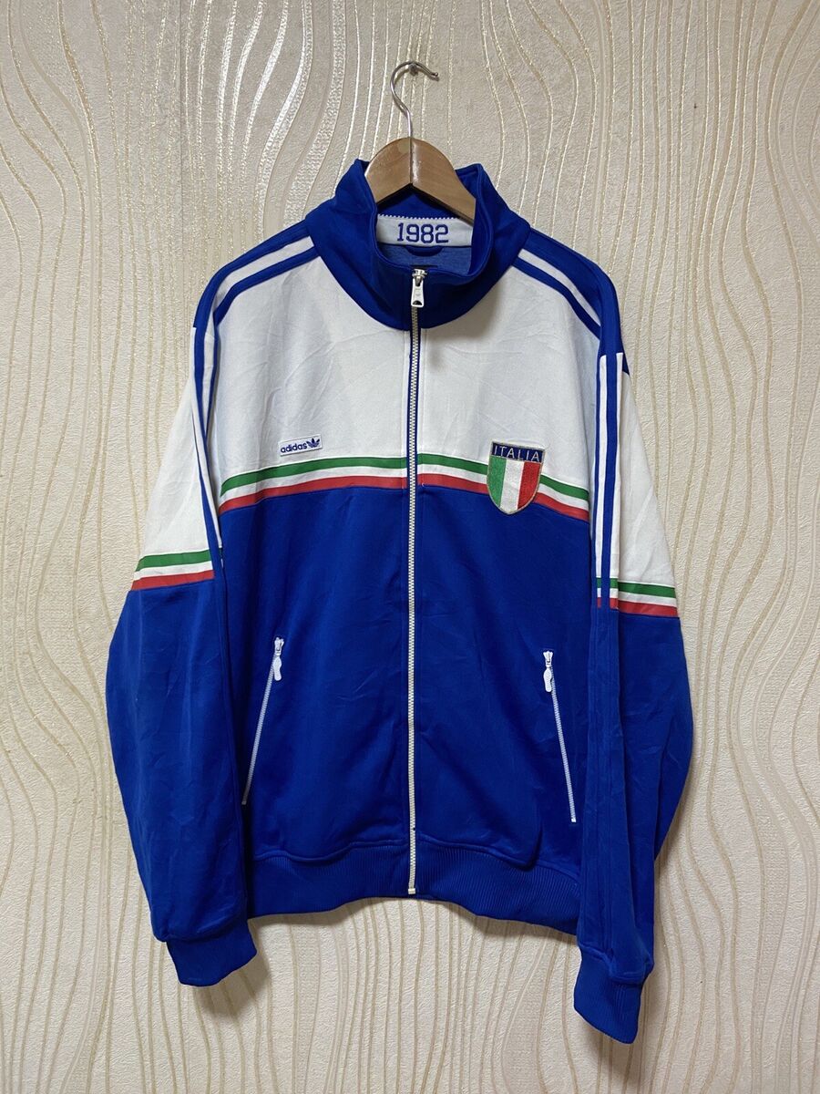 ITALY RETRO FOOTBAL SOCCER TRACK JACKET ADIDAS P04027 sz XL ITALY RETRO FOOTBAL SOCCER TRACK JACKET ADIDAS P04027 sz XL