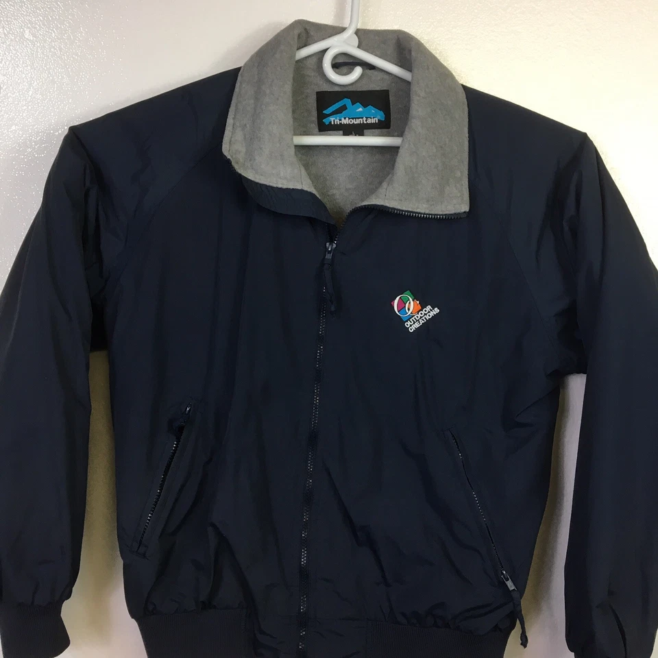 Chaqueta de bombardero Tri Mountain de nailon para mujer talla L azul gris forro polar cremallera completa Foto 2 de 4