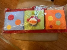 NEW Monkeez Sock Monkey Nursery Child Bedroom Wall Decor Organizer w/ Pockets