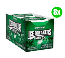 ICE BREAKERS Spearmint Sugar Free Mints Tins, 1.5 oz 8 Count 