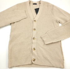  550 ATM Anthony Thomas Melillo Faded Barley V-Neck Cardigan Sweater Mens Large