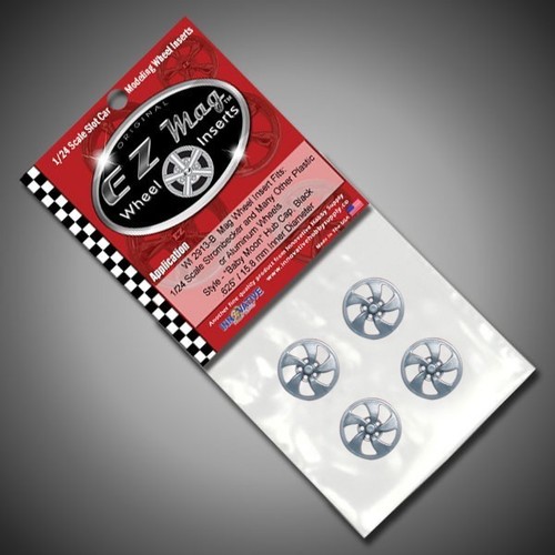 WI-2943-S Elliptical-Style Wheel EZ Mag Wheel Inserts Fits H&R Chassis Slot Cars - Picture 2 of 5