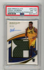2020 IMMACULATE PREMIUM PATCH AUTO #/50 UDOKA AZUBUIKE ROOKIE PSA 8