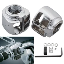 1 Pair Chrome Switch Housing Covers For Harley Softail Heritage Classic FLSTC