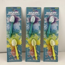 RADIUS Big Kidz Forever Replacement Brush Heads 3ct TEAL  3ct YELLOW  6 count