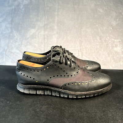 Cole Haan Zerogrand No Stitch Oxfords Black Wing Tips NEW COLLECTION | Men main image 4