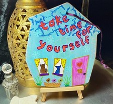 Wooden Hand painted Keepsake Message Board With Easel, Special Gift