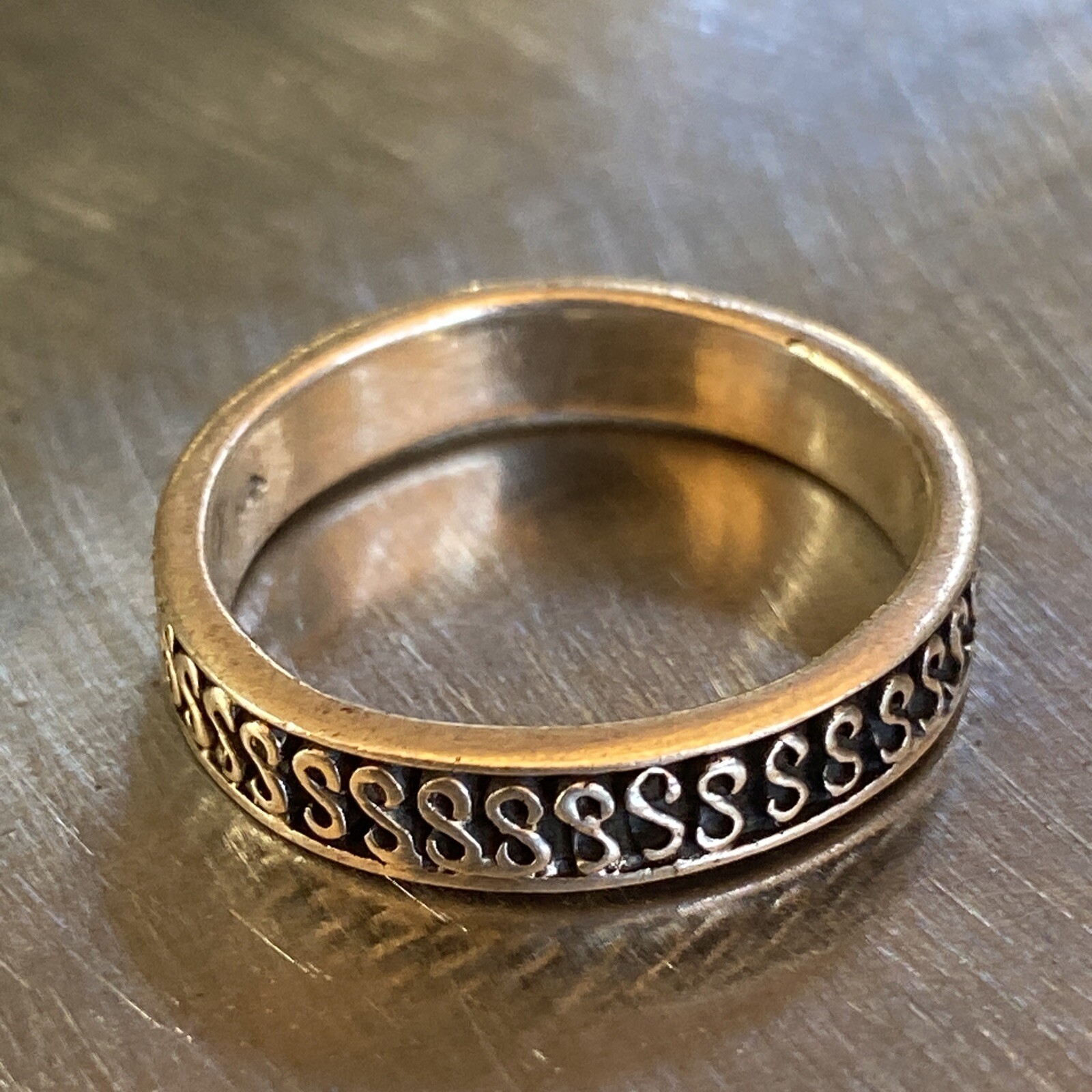 Sterling Silver “S” Swirl Infinity Pattern  Stack… - image 1