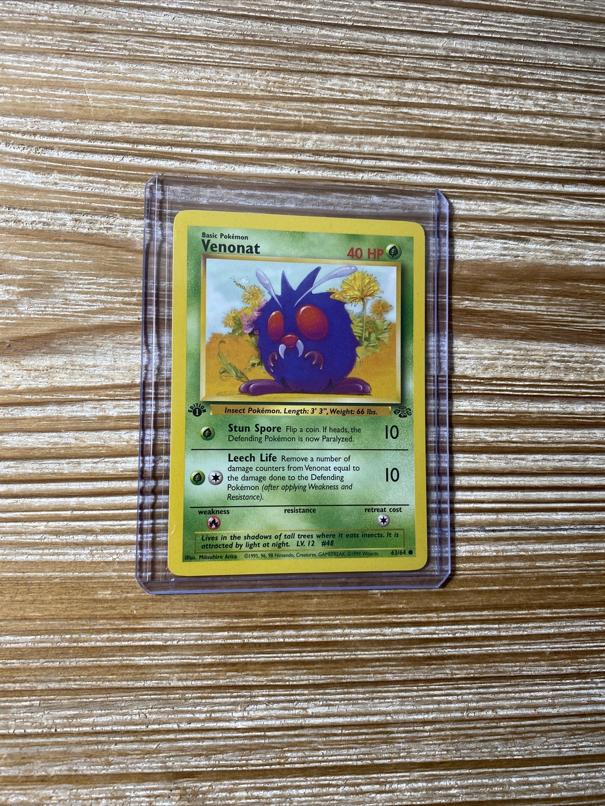 Pokemon Card Jungle Set 1st Edition 1999 Venonat 63/64 WOTC NM