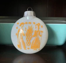 Pyrex Pumpkin Butterprint Inspired Ornament