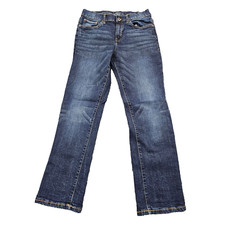 Lucky Brand Classic Straight Jeans girls 12 Stretchy blue Adjustable waist