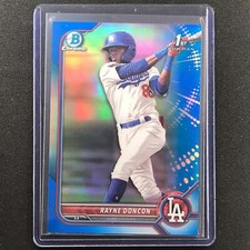 2022 Bowman Chrome Rayne Doncon 1st Bowman Prospect Blue Refractor 65/150