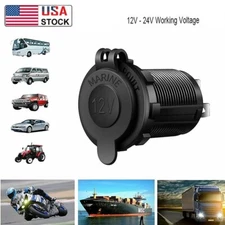 Waterproof Car Motor Cigarette Lighter Socket Outlet Charger Power Adapter 12V