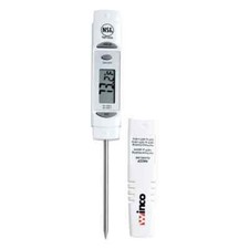 Digital Thermometer White Wide Temperature Range 1 1/4" LCD 3 1/8" Probe