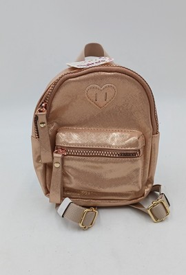 Claires Club Glitter Mini Purse/ Backpack/ Peach Gold